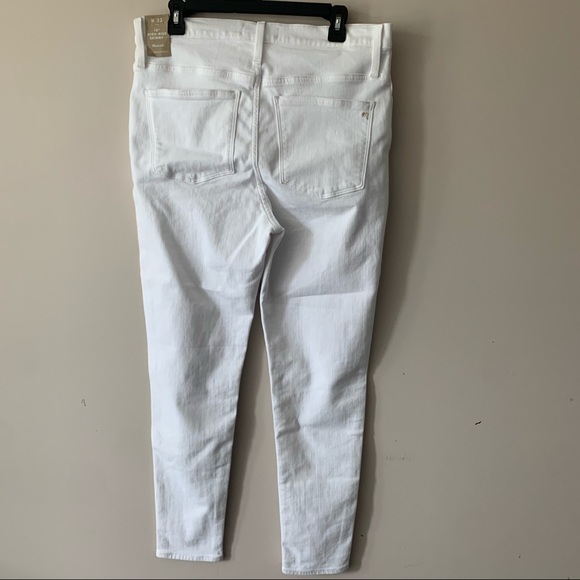 Madewell 10” High Rise Skinny White Jeans - Picture 5 of 6